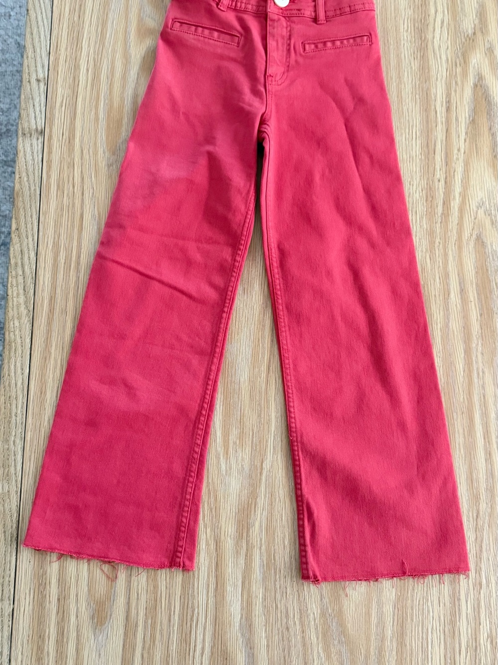 Zara girls Kids Red Wide-Leg Pants 8-9